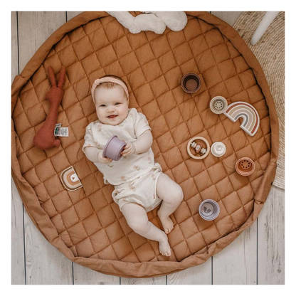 Play and Go - Organic Playmat and Storage Bag - Tawny Brown