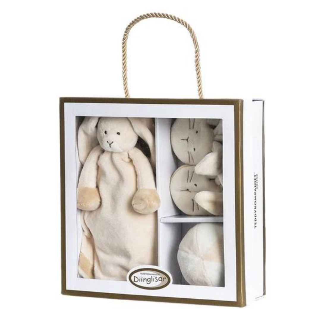 Teddykompaniet - Diinglisar Giftbox - Bunny - Beige