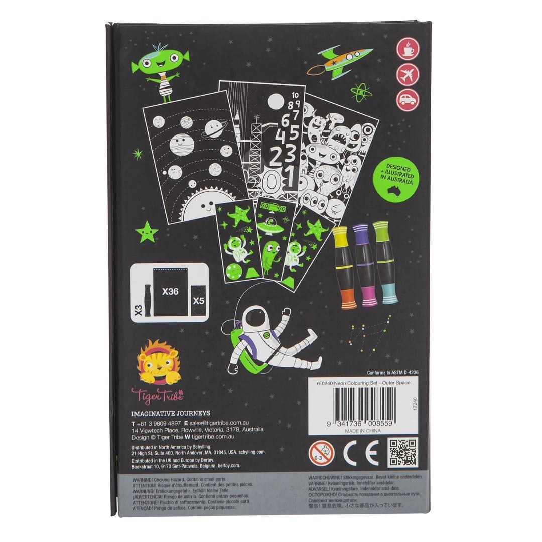 Tiger Tribe - Neon Colouring Set - Outer Space