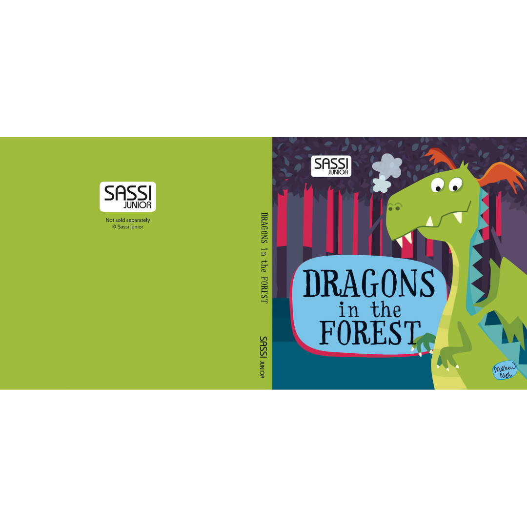 Sassi -Book and Giant Puzzle Round Box -Dragons In The Forest (باللغة الإنجليزية)