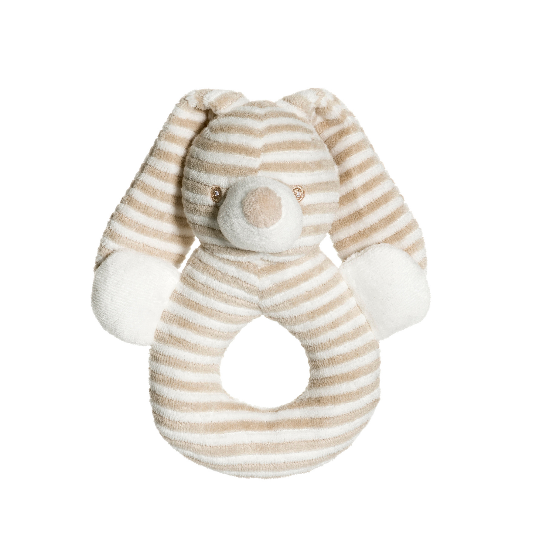 Teddykompaniet - Cotton Cuties - Bunny Rattle - Beige