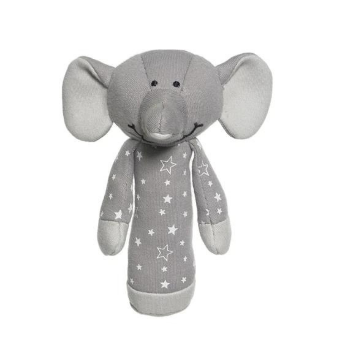 Teddykompaniet - Diinglisar Organic Star - Rattle - Elephant (15 cm)