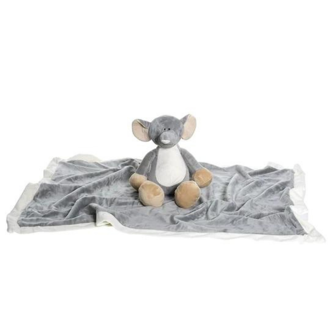 Teddykompaniet - Gift Set - Diinglisar with Blanket - Elephant
