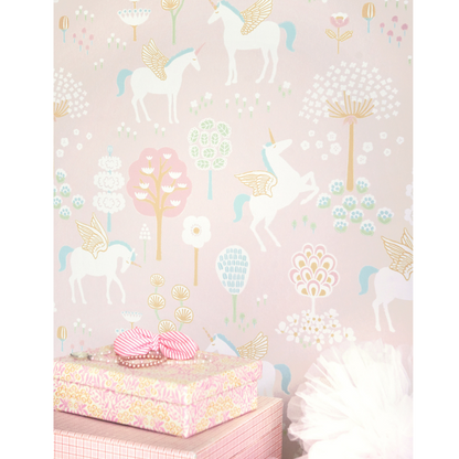 Majvillan - Wallpaper - True Unicorns - Pink