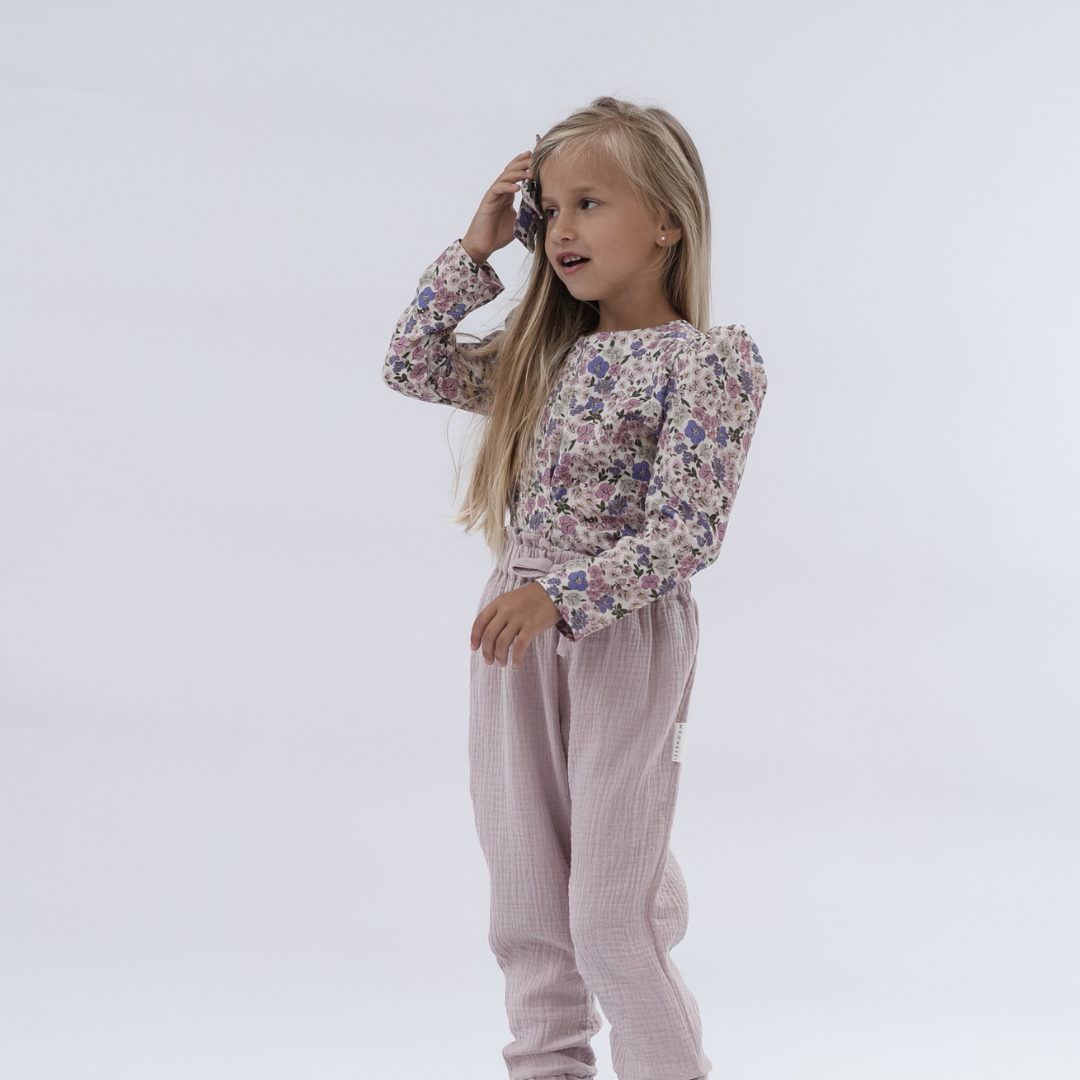 Magnessi -Blouse with Ruffle -Purple Allure -Available Stimes: 1-2Y/3-4Y/5-6Y