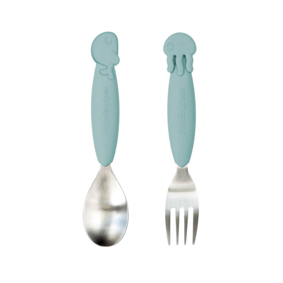 YummyPlus Spoon & Fork Set - Sea Friends