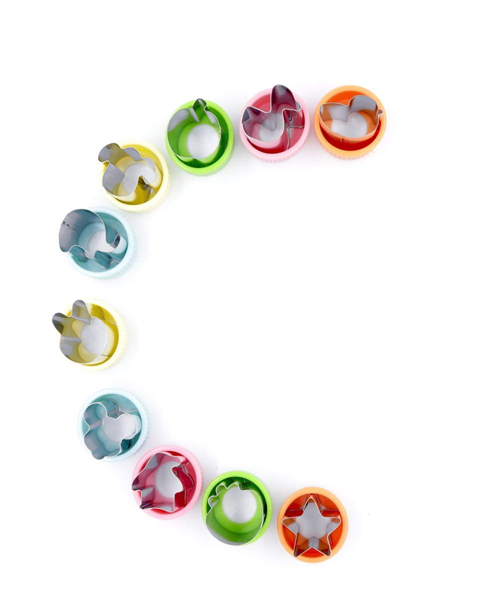 Citron - Set of 33 Fruit, vegetable and cheese cutter for lunchbox