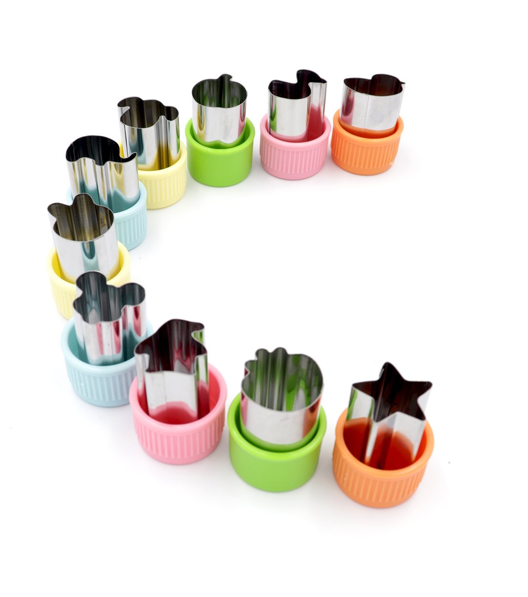 Citron - Set of 33 Fruit, vegetable and cheese cutter for lunchbox