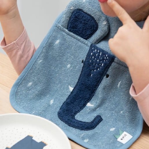 Trixie - Bib Mrs. Elephant - Blue