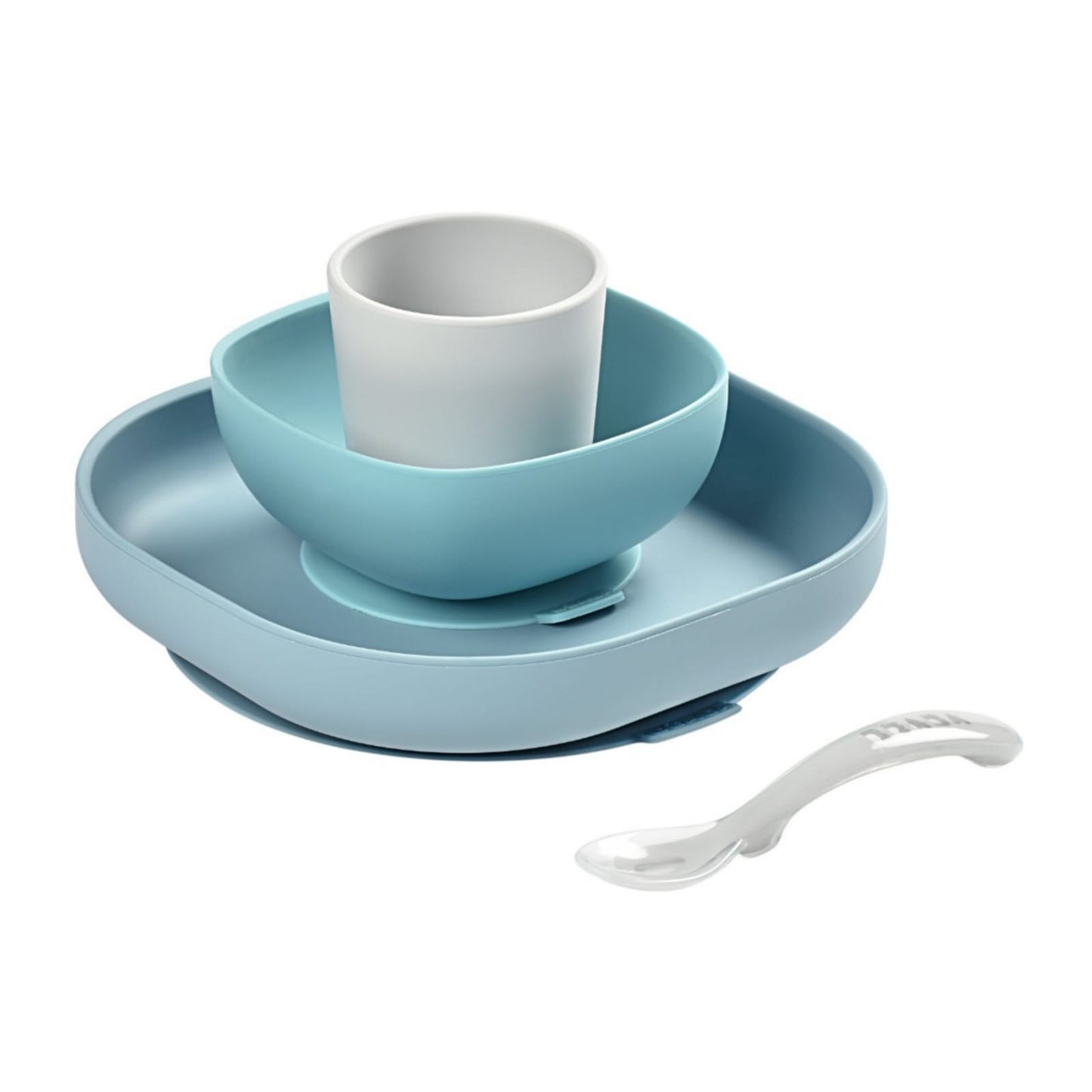 Silicone Meal Set of 4- Colour: Blue, Jungle & Pink