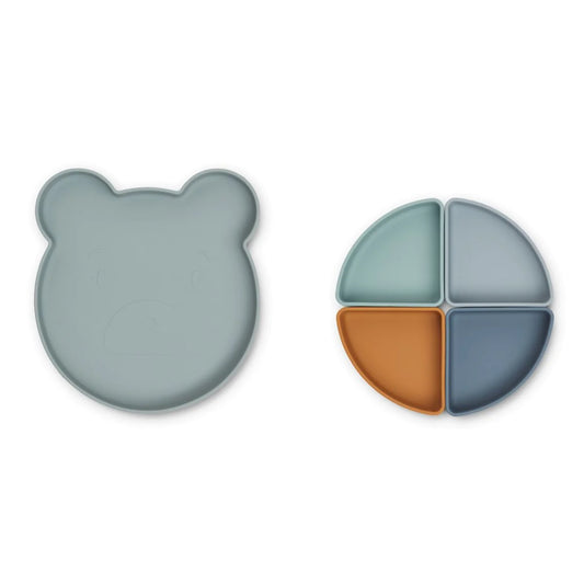 Arne Divider Plate - Mr Bear Blue Fog Multi Mix