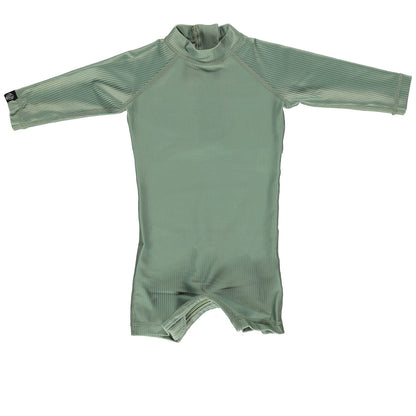 Basil Ribbed Baby Suit  Long Sleeve