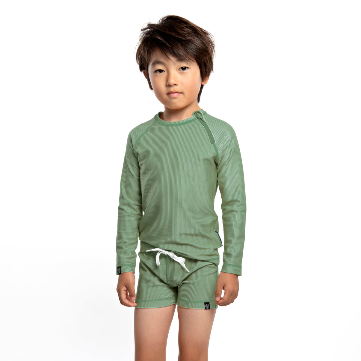 Basil Ribbed LS Tee
