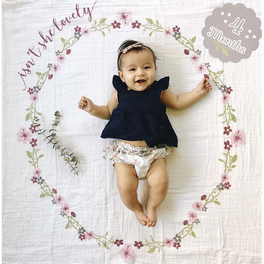Lulujo Baby s First Year Blanket Cards Set Isn t She Lovely Elli Junior
