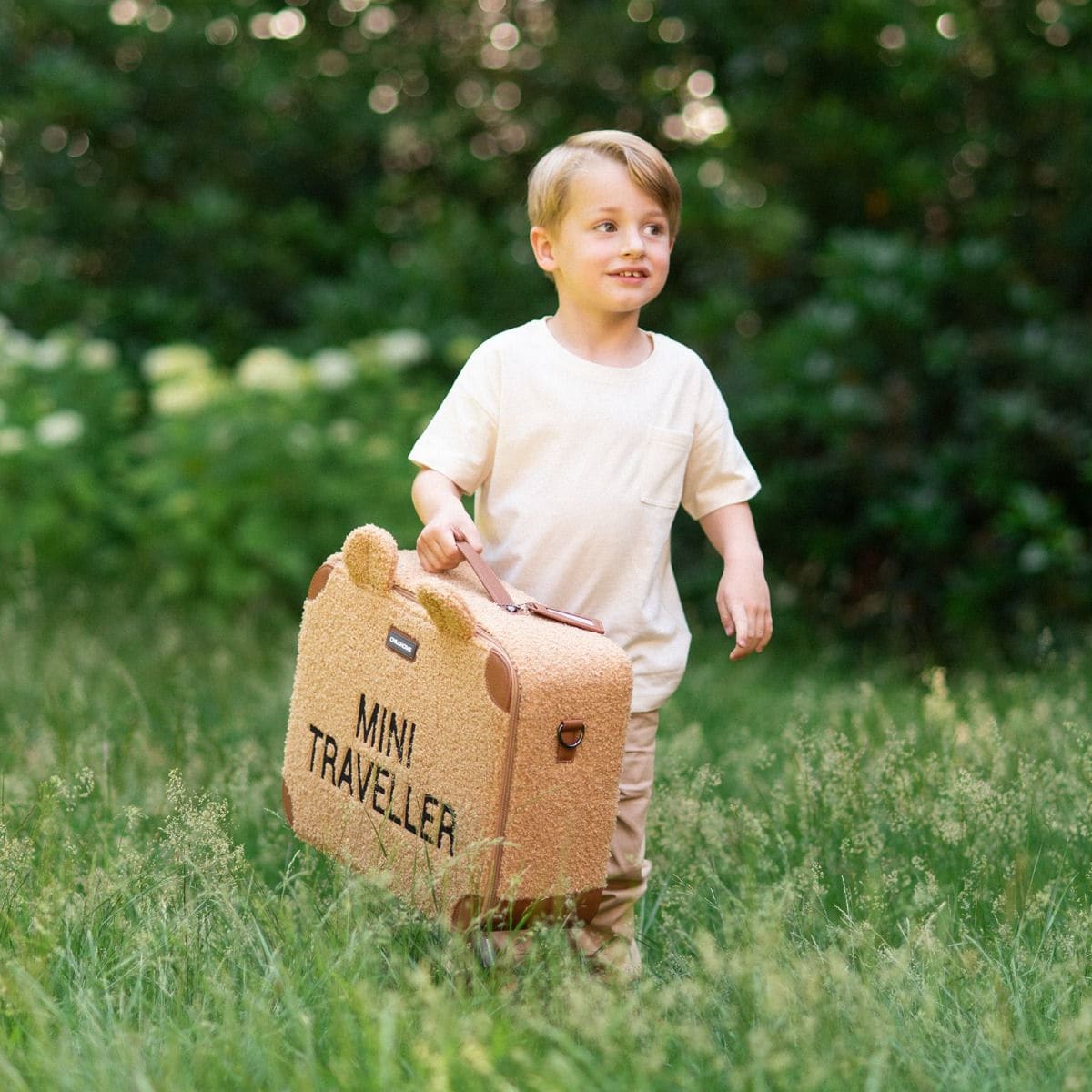 Mini Traveller Kids Suitcase Teddy Beige
