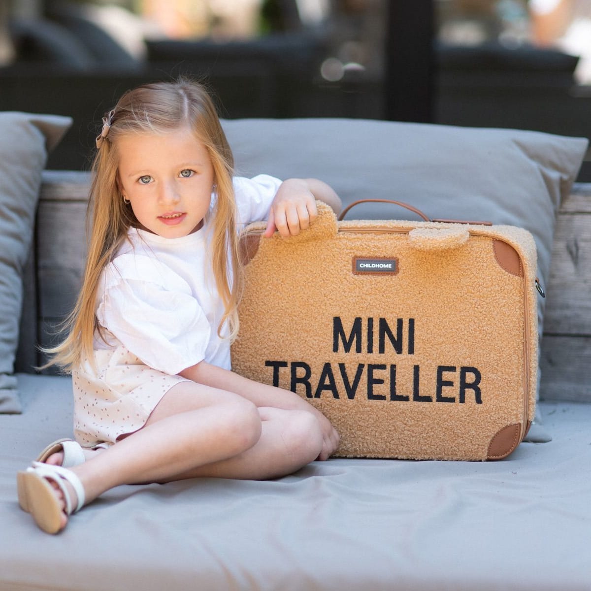 Mini Traveller Kids Suitcase Teddy Beige