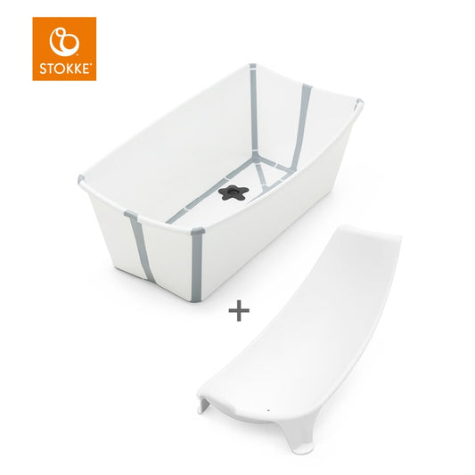 Flexi Bath + Newborn Support Bundle White