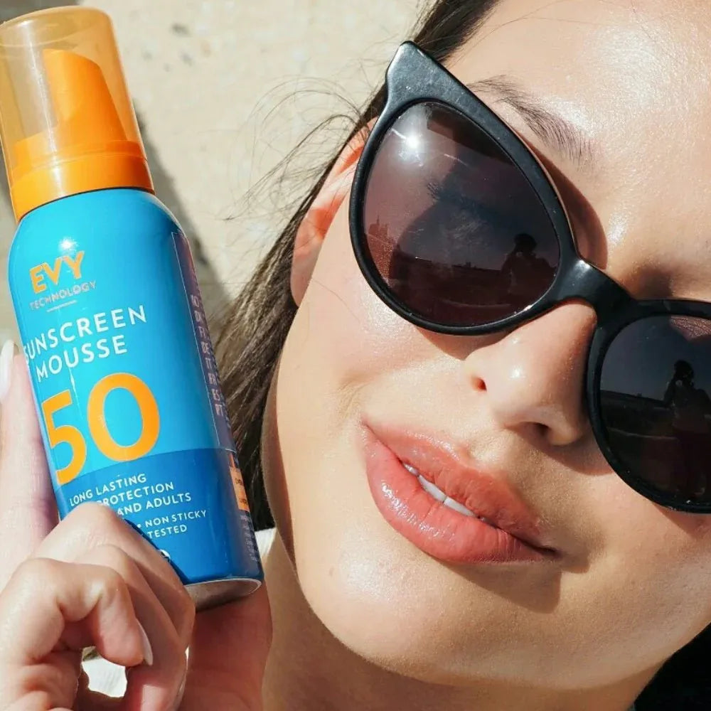 EVY Technology sunscreen mousse SPF 50