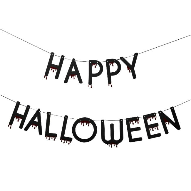 Blood Drip Happy Halloween Bunting