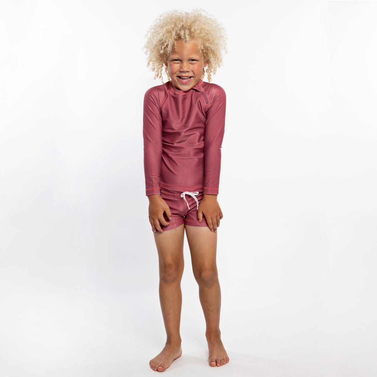 Garnet Ribbed Tee  Long Sleeve