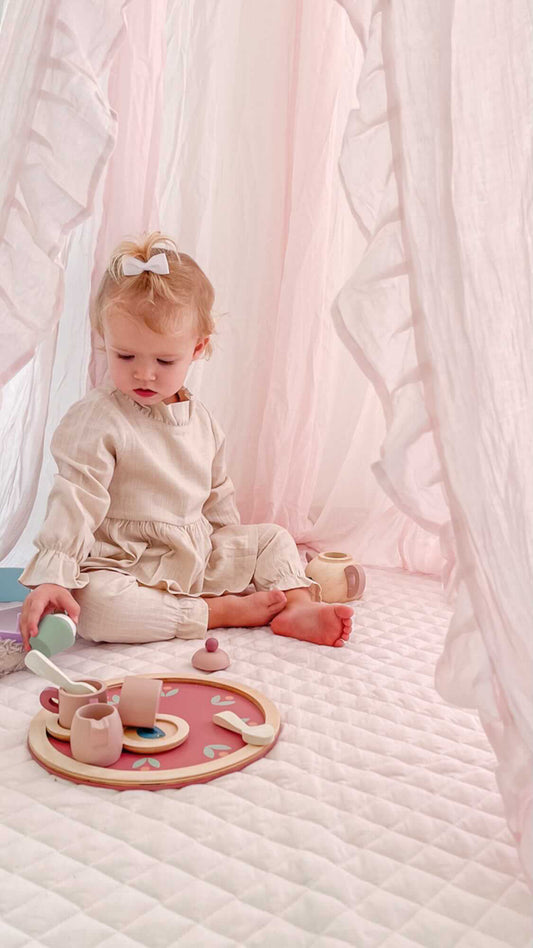 Elli Junior - 100% Organic Cotton Playmat | Pink