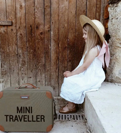 Childhome - Mini Traveller Kids Suitcase - Kaki Canvas