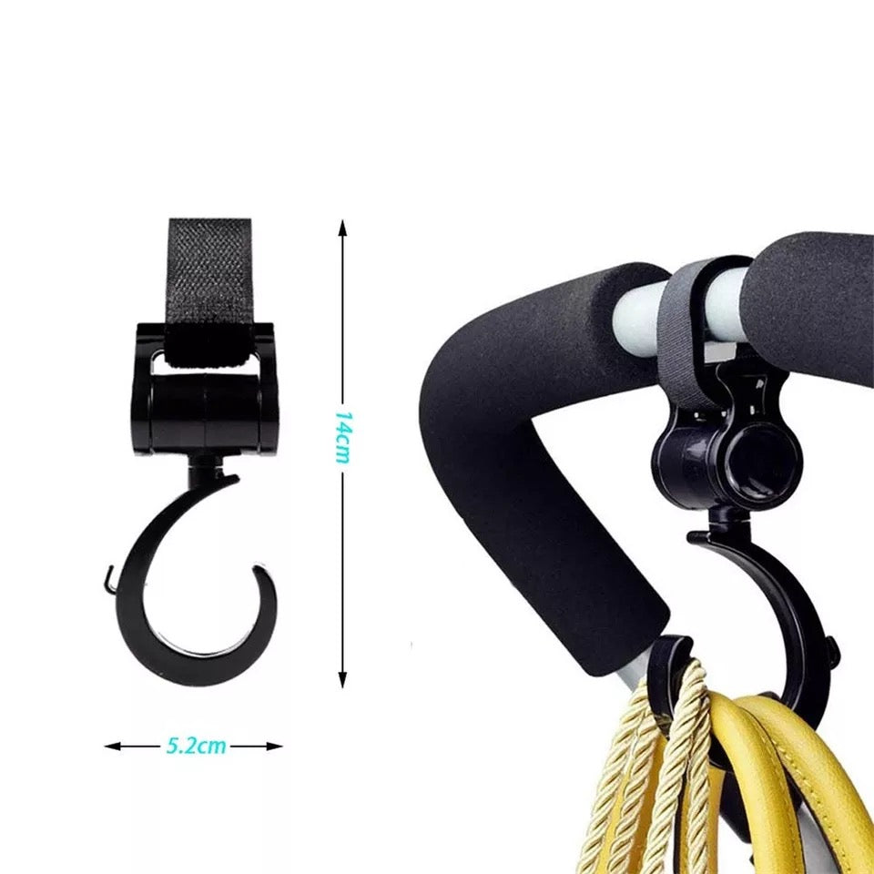 Pikkaboo - 2pcs Multi Purpose 360 Swivel Hooks - Black