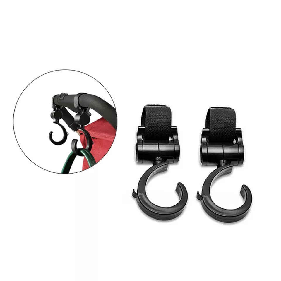 Pikkaboo - 2pcs Multi Purpose 360 Swivel Hooks - Black