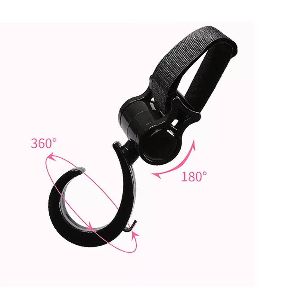 Pikkaboo - 2pcs Multi Purpose 360 Swivel Hooks - Black