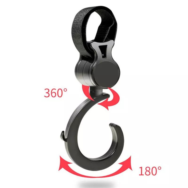 Pikkaboo - 2pcs Multi Purpose 360 Swivel Hooks - Black