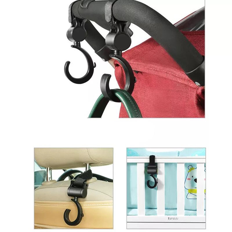 Pikkaboo - 2pcs Multi Purpose 360 Swivel Hooks - Black