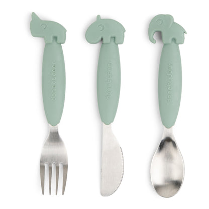Easy-grip cutlery set Deer friends