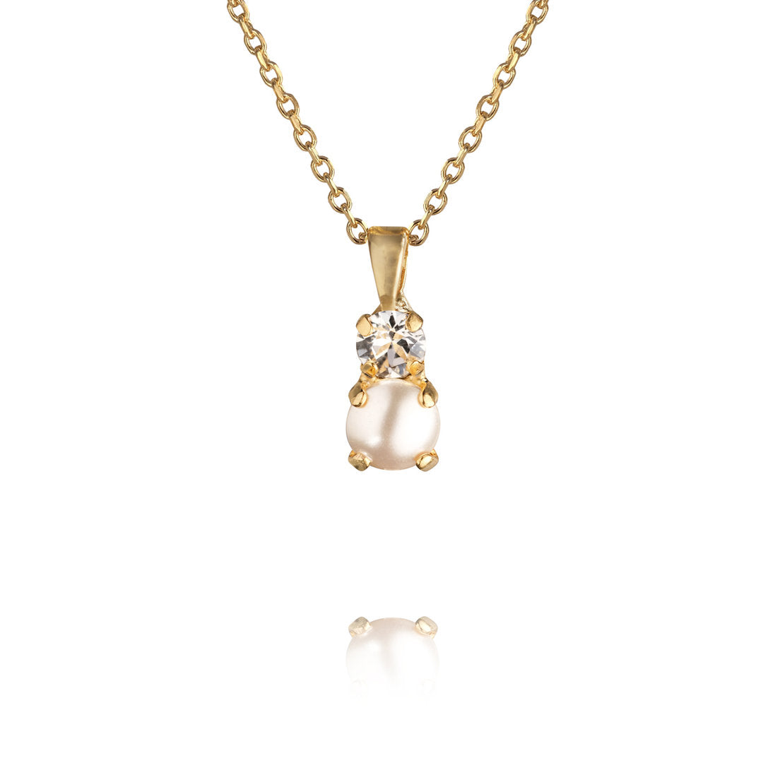 Girls Love Pearl Necklace - Crystal