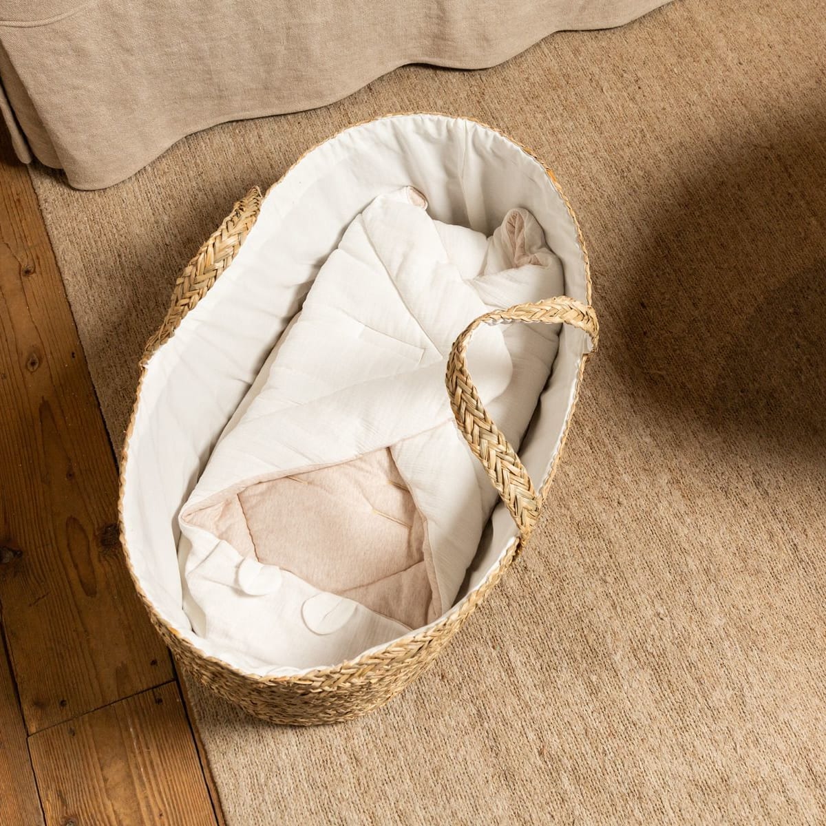 Moses Basket + Mattress - Seagrass Natural