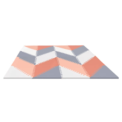 Skip Hop -Playspot Geo Floor Tiles -Grey & Peach
