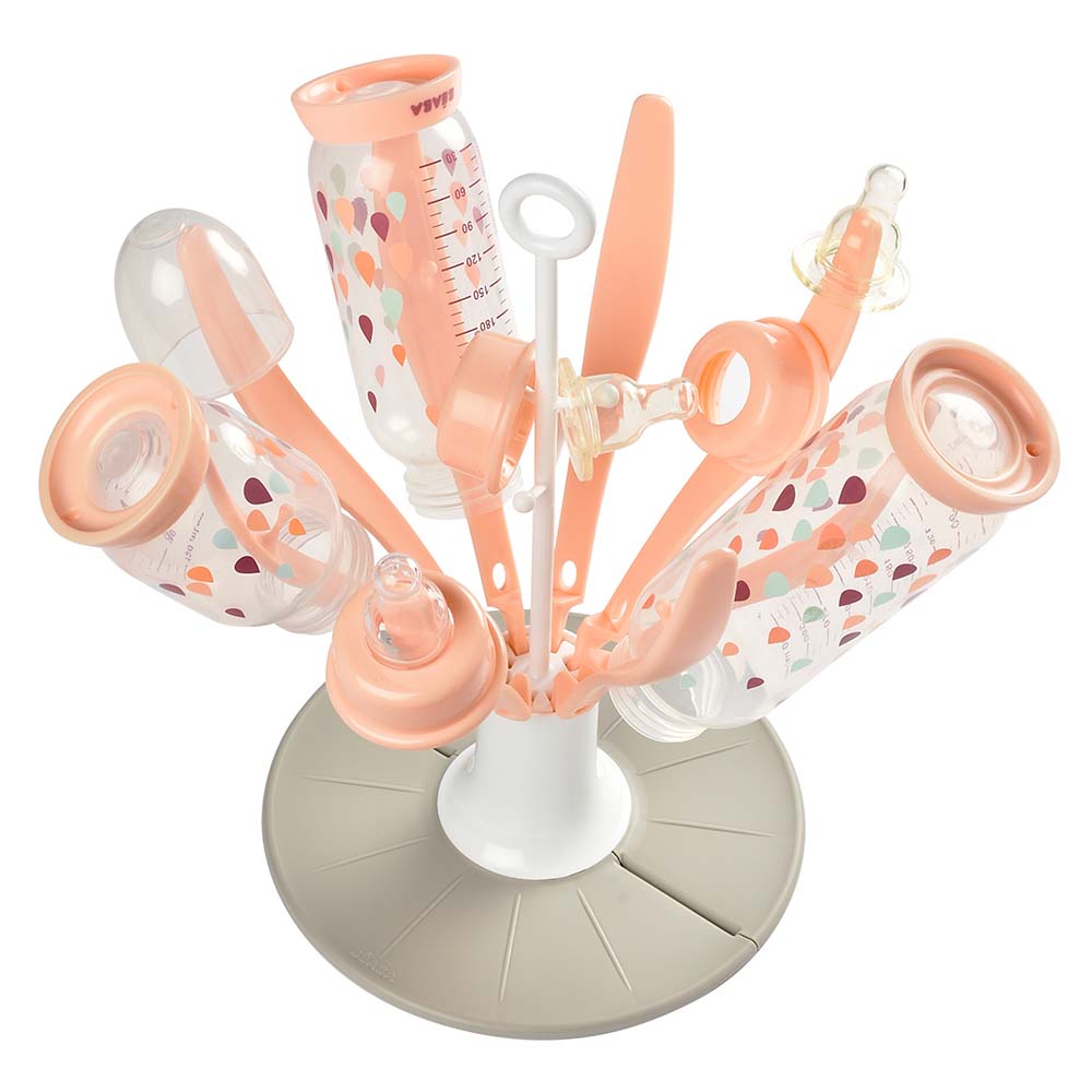 Flower Foldable Draining Rack - Pink