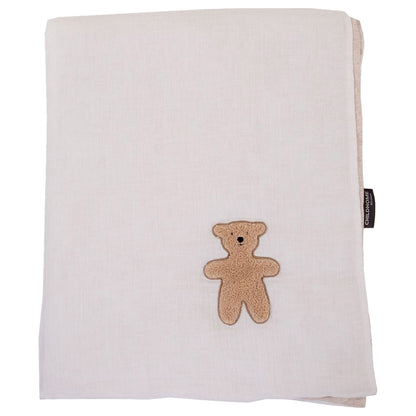 Baby Blanket Jersey Melange Beige/Muslin Teddy