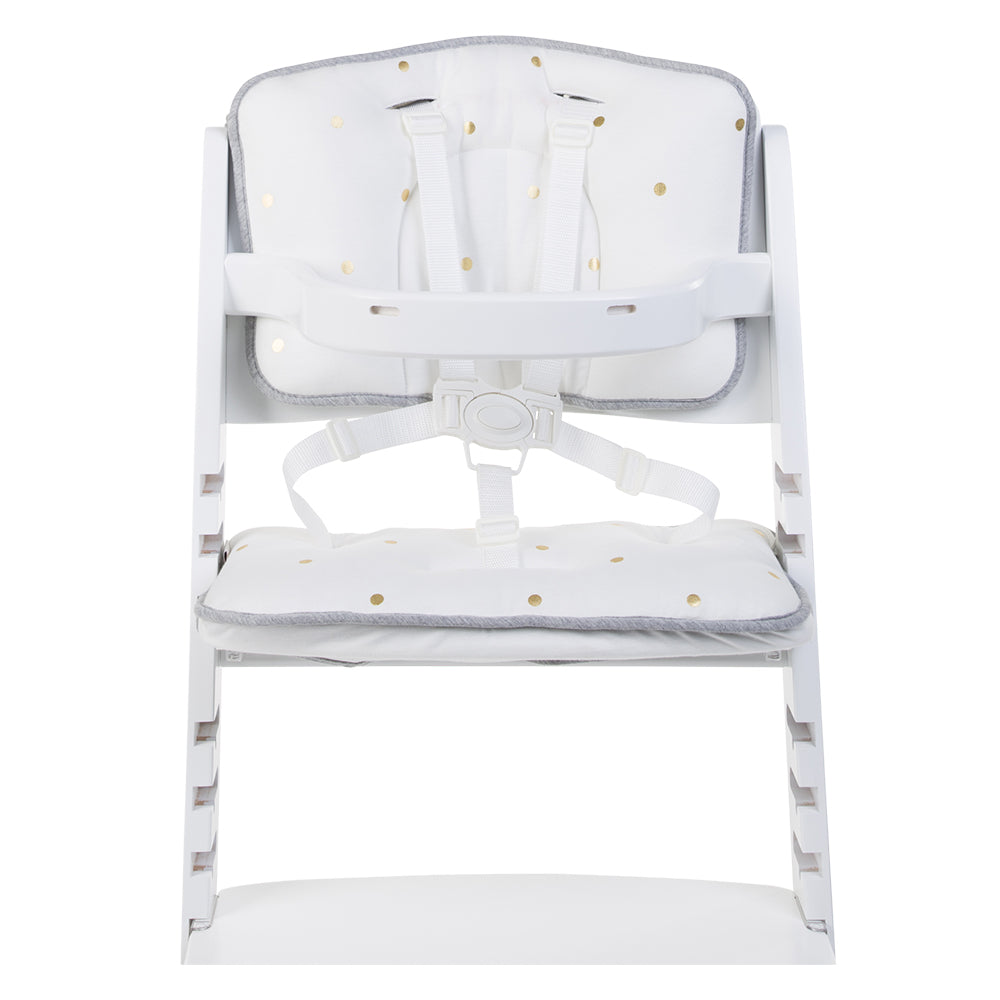 Childhome - Baby Grow Chair Cushion Reducer Jersey Gold Dots - White