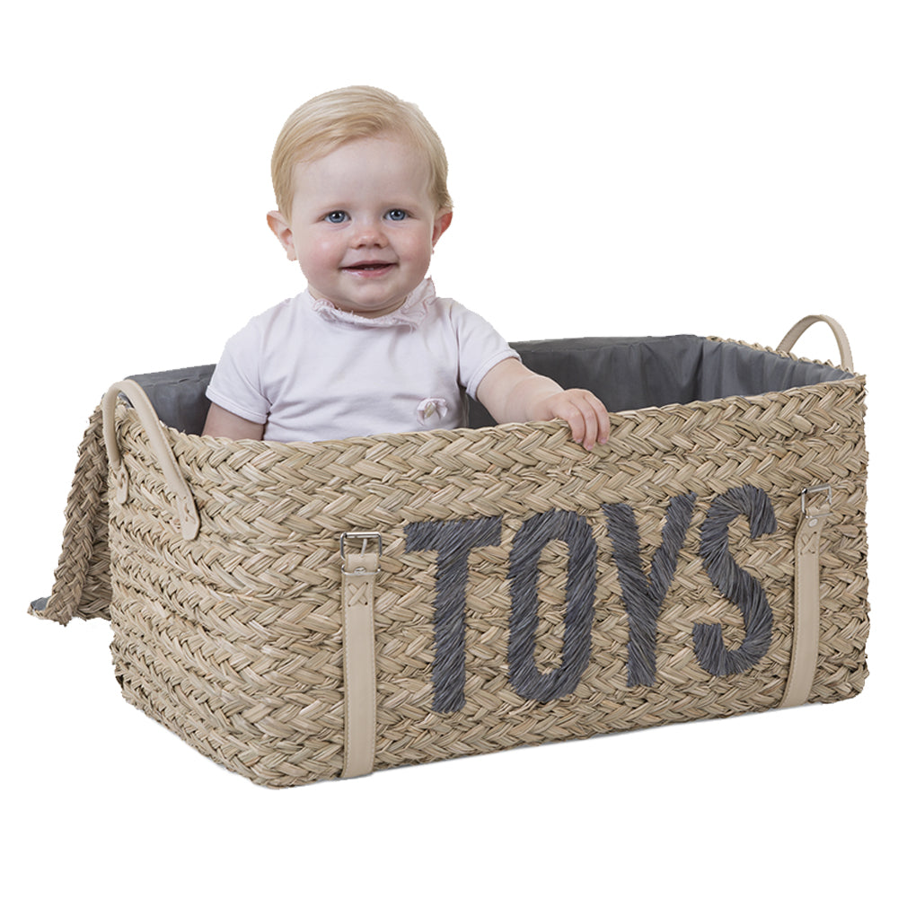 Childhome - Rattan Basket + Belt Toys + Small  Toys Set of 2