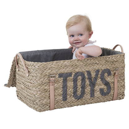 Childhome - Rattan Basket + Belt Toys + Small  Toys Set of 2