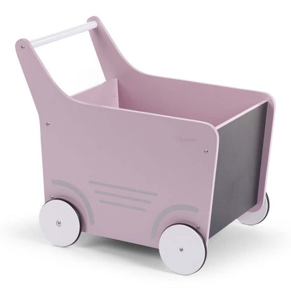 Wooden Stroller - Soft Pink