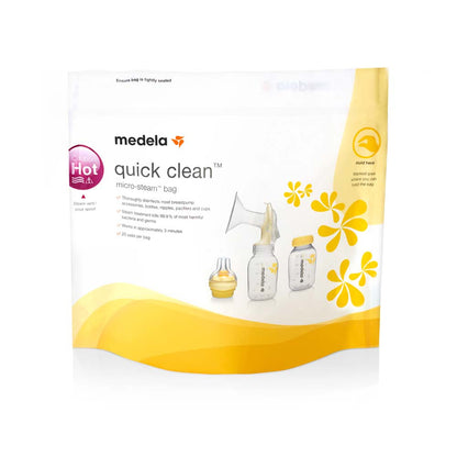 Medela - Quick Clean Micro-Steam Bags, Economy Pack of 5