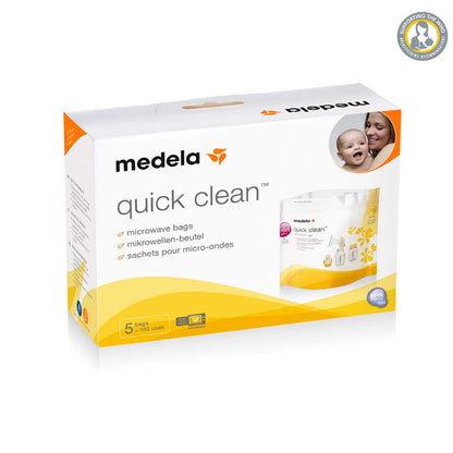 Medela - Quick Clean Micro-Steam Bags, Economy Pack of 5