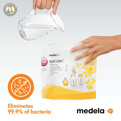 Medela - Quick Clean Micro-Steam Bags, Economy Pack of 5