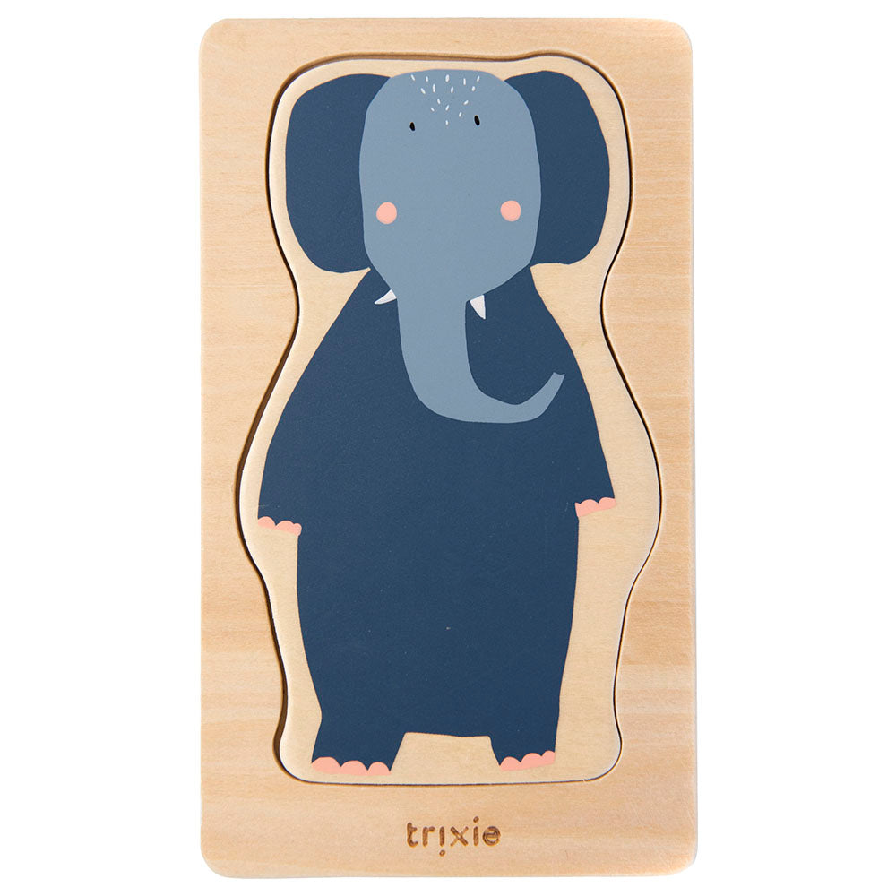 Wooden 4-layer animal puzzle
