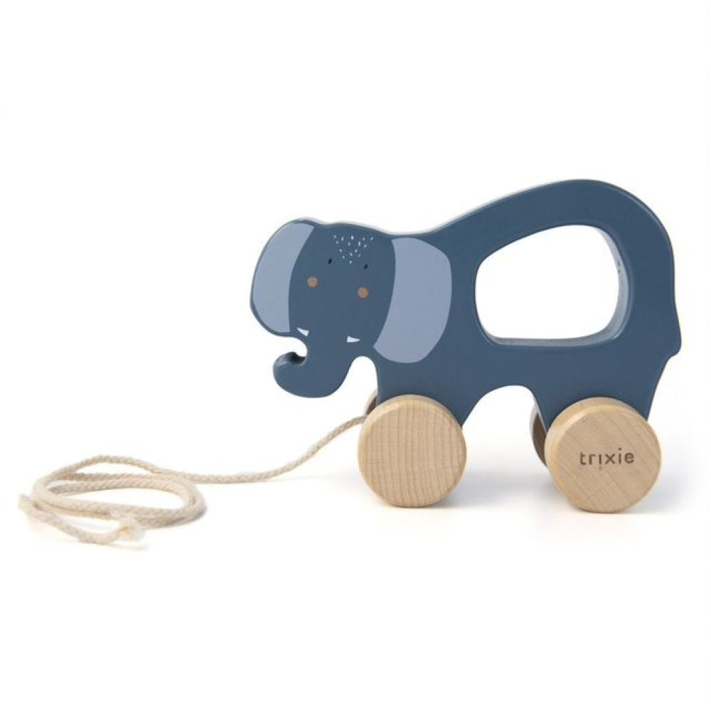 Trixie - Wooden Pull Along Toy - Mrs. Elephant