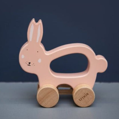Trixie - Wooden Pull Along Toy - Mrs. Rabbit