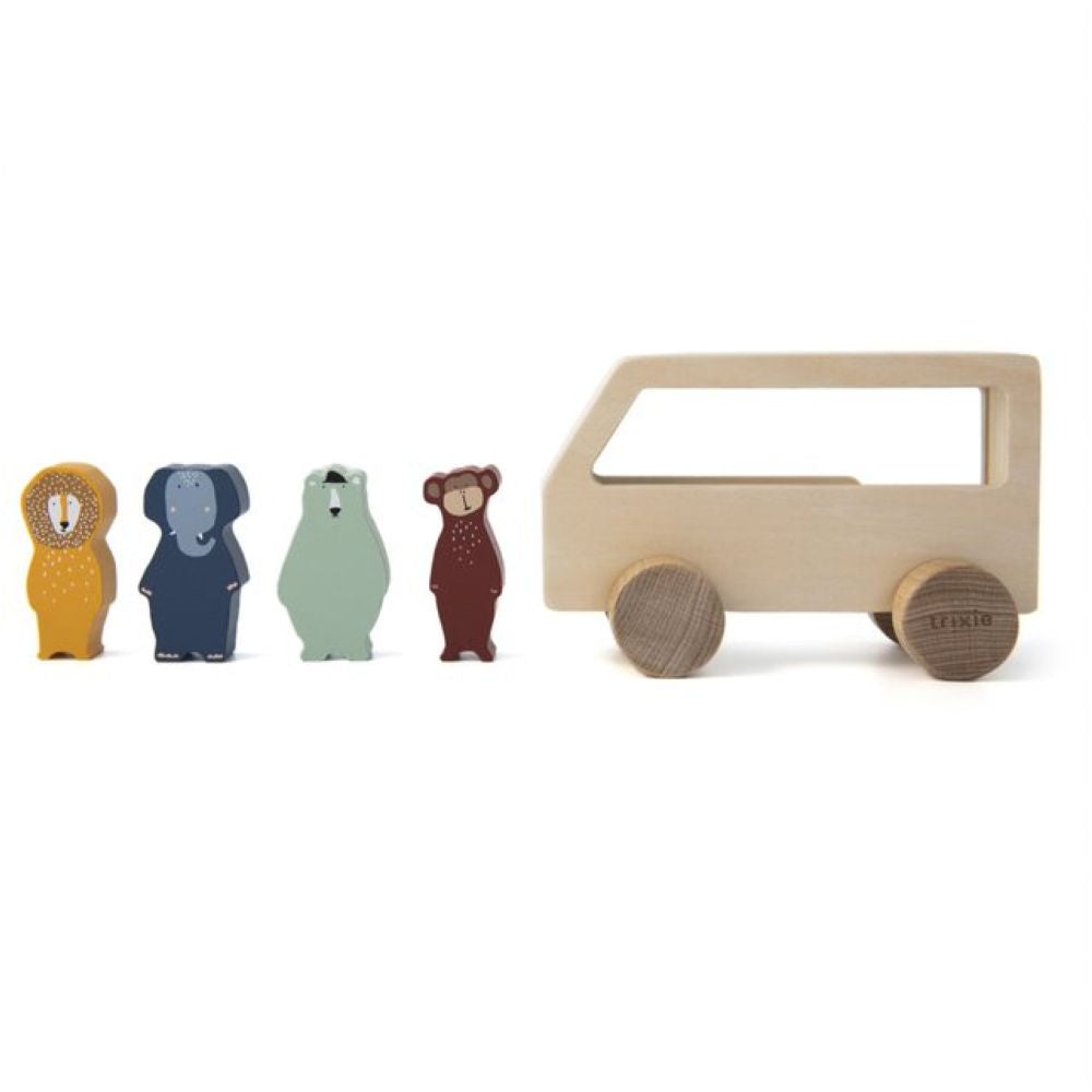 Wooden Animal Bus