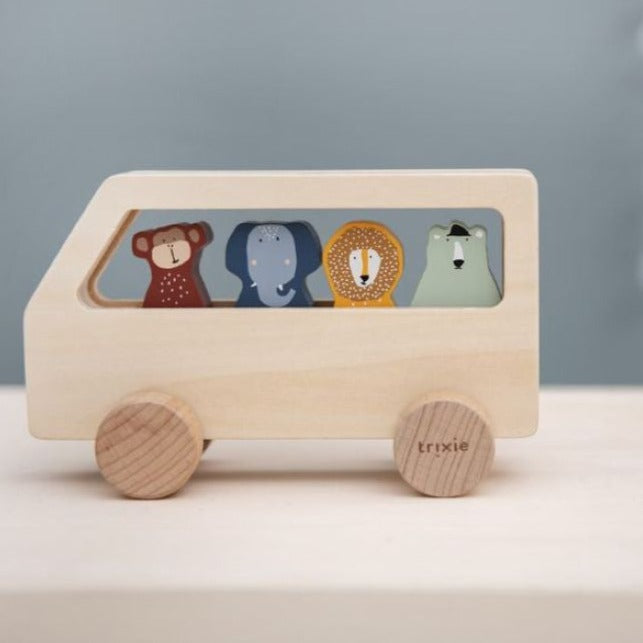 Wooden Animal Bus