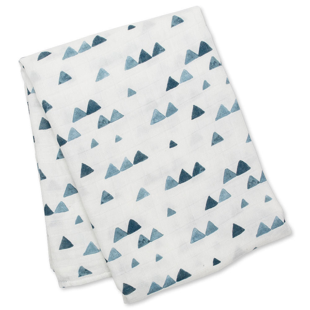 Bamboo Muslin Swaddle Blankets - Baby Blues